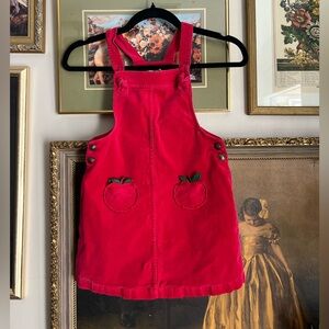 Max Studio Kids Red Corduroy Overalls